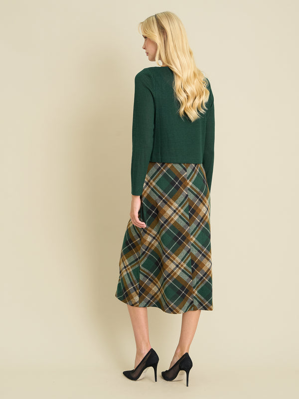 Janis Check Midi Dress