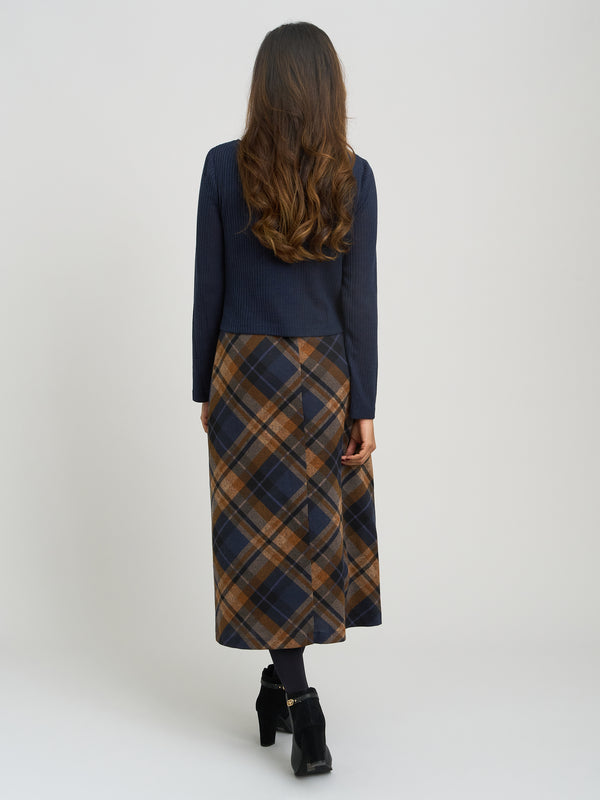 Janis Check Midi Dress