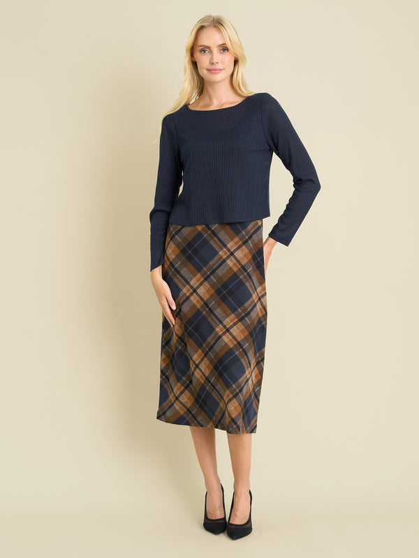 Janis Check Midi Dress