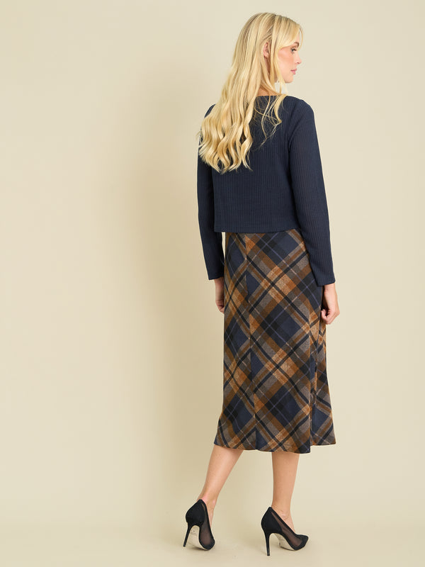 Janis Check Midi Dress