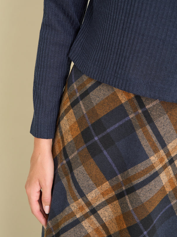 Janis Check Midi Dress