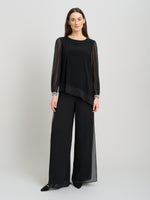 Jillian Sheer Sleeve Blouse