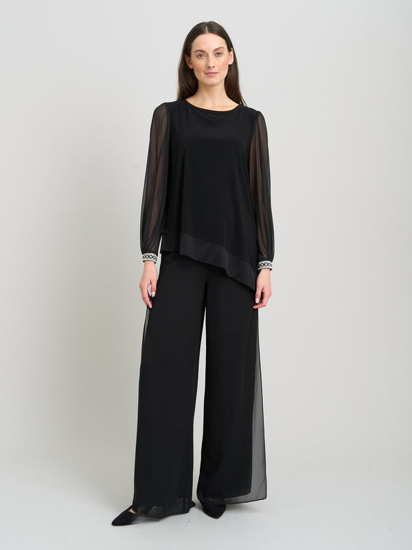 Jillian Sheer Sleeve Blouse