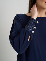 Joanie Sequin Trim Top