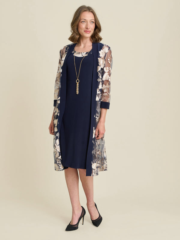 Macey Dress With Floral Sheer Jacket