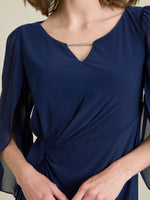 Maddy Diamante Trim Dress With Chiffon Sleeves