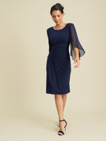 Ryder Jersey And Chiffon Wrap Dress
