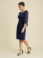 Ryder Jersey And Chiffon Wrap Dress