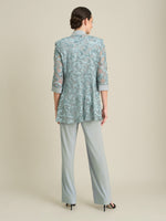 Joelle Embroidered Two Piece Trouser Suit With Detachable Necklace