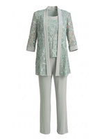 Joelle Embroidered Two Piece Trouser Suit With Detachable Necklace