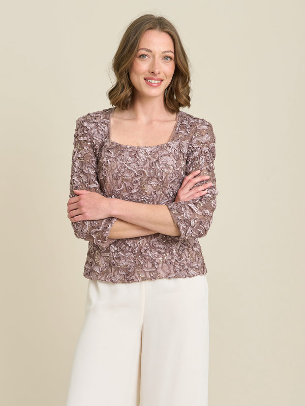 Tonia Embellished Lace Blouse