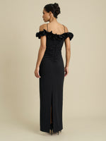 Toni Ruffle Off Shoulder Maxi Dress
