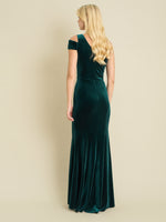 Ruthie Velvet One Shoulder Maxi Dress