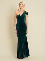 Ruthie Velvet One Shoulder Maxi Dress