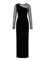 Rhonda Velvet Mesh Maxi Dress