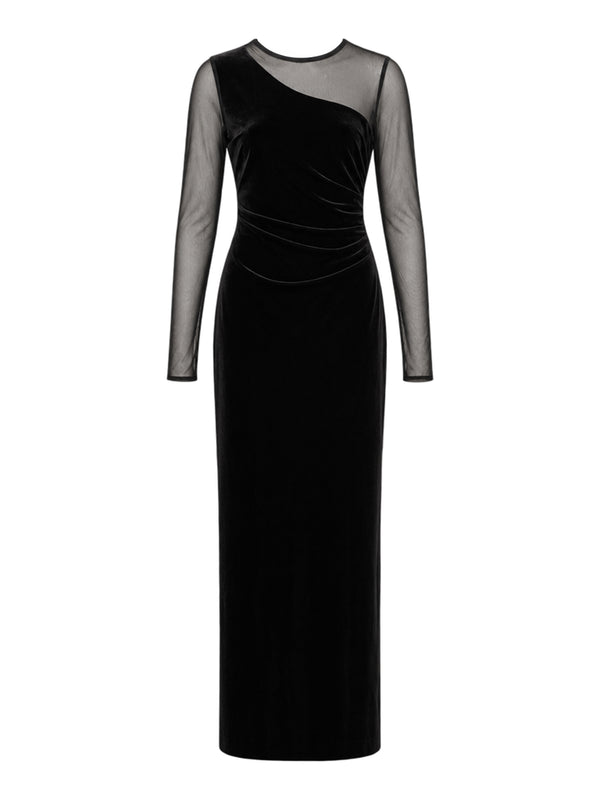 Rhonda Velvet Mesh Maxi Dress