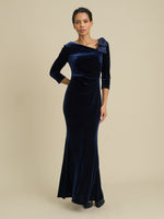 Trudie Velvet Ruched Maxi Dress