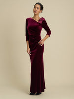 Trudie Velvet Ruched Maxi Dress