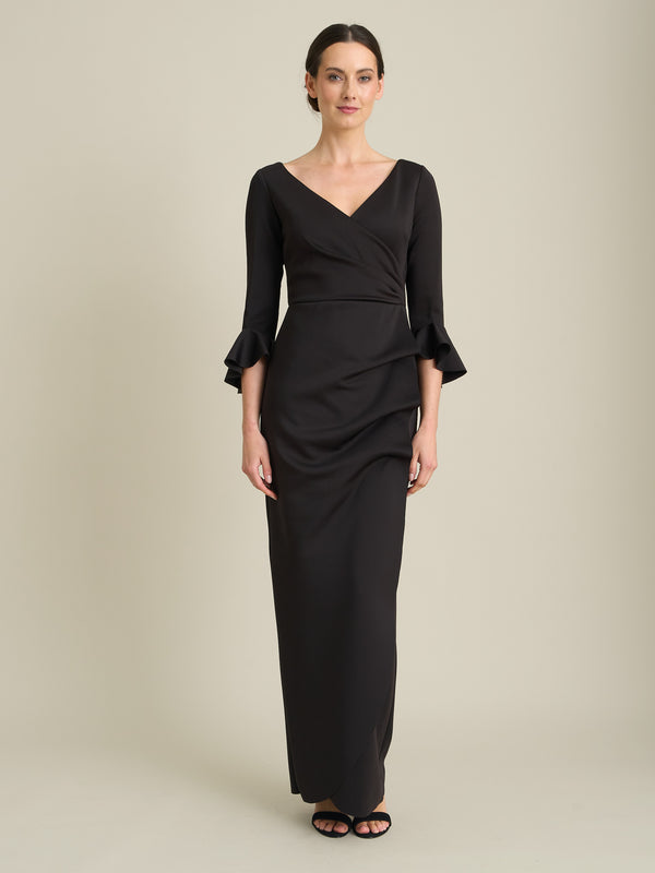 Uma Maxi Dress With Fluted Sleeves