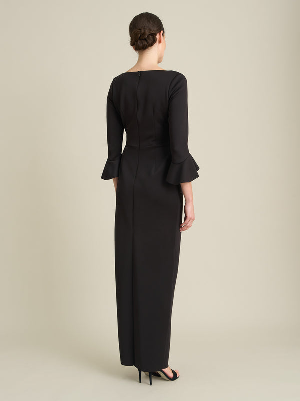 Uma Maxi Dress With Fluted Sleeves