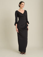 Uma Maxi Dress With Fluted Sleeves
