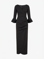 Uma Maxi Dress With Fluted Sleeves