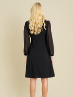 Trisha Dress With Sheer Baloon Sleeves