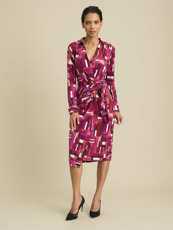 Abbey Wrap Side Tie Midi Dress