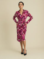 Abbey Wrap Side Tie Midi Dress