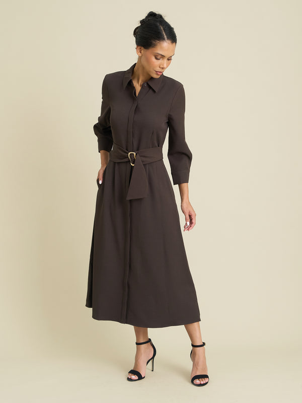 Anabelle Belted Shirt Dress