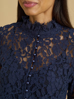 Taya Lace Button Front Shirt