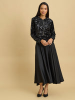 Oda Sequin And Velvet Bolero Jacke