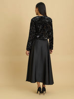 Oda Sequin And Velvet Bolero Jacke