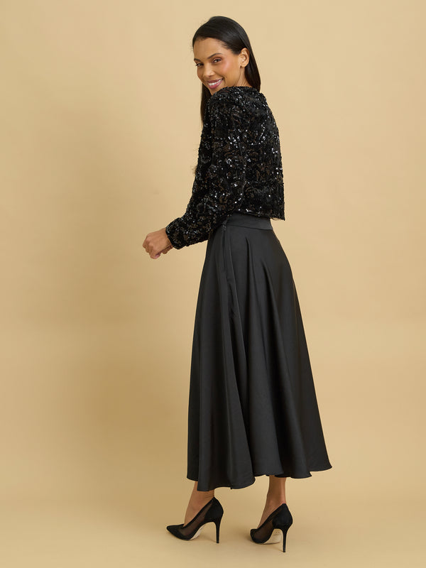 Oda Sequin And Velvet Bolero Jacke