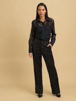 Clarke Sequin Fabric Trousers