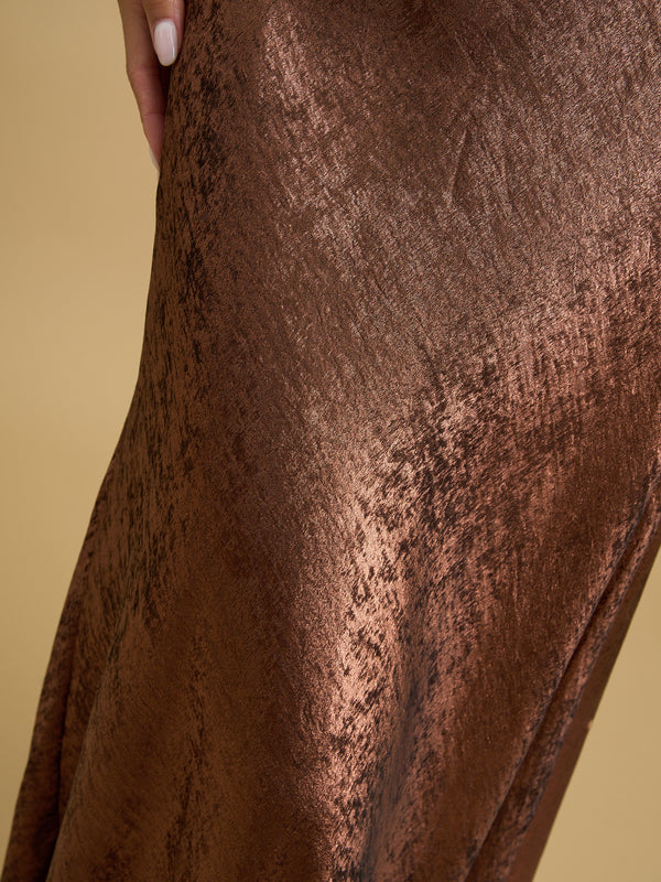 Willa Bashed Metallic Skirt