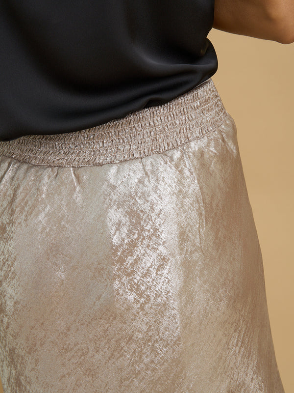 Willa Bashed Metallic Skirt