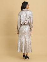 Willa Bashed Metallic Skirt
