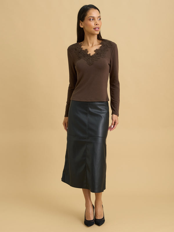 Renee Lace Jersey Top