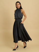 Ona Full Flowing Satin Skirt