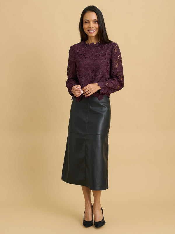 Peta Guipure Lace Top