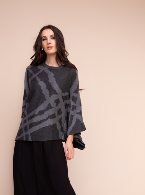 Alison Sheri Abstract Print Knit