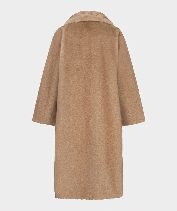 Esqualo Two Tone Faux Fur Coat