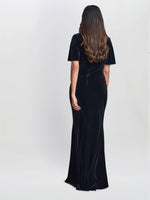 Minka Velvet Maxi Dress With Cowl Neck