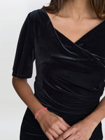 Minka Velvet Maxi Dress With Cowl Neck