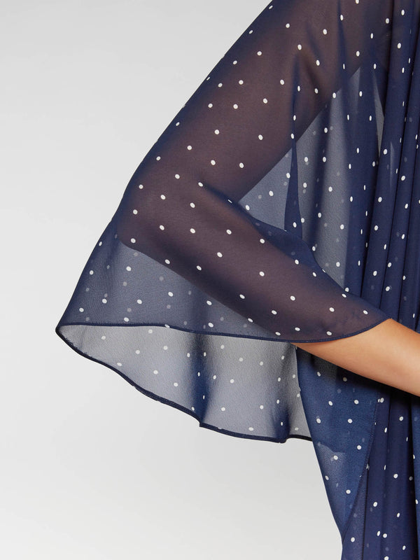 Spotted chiffon shawl