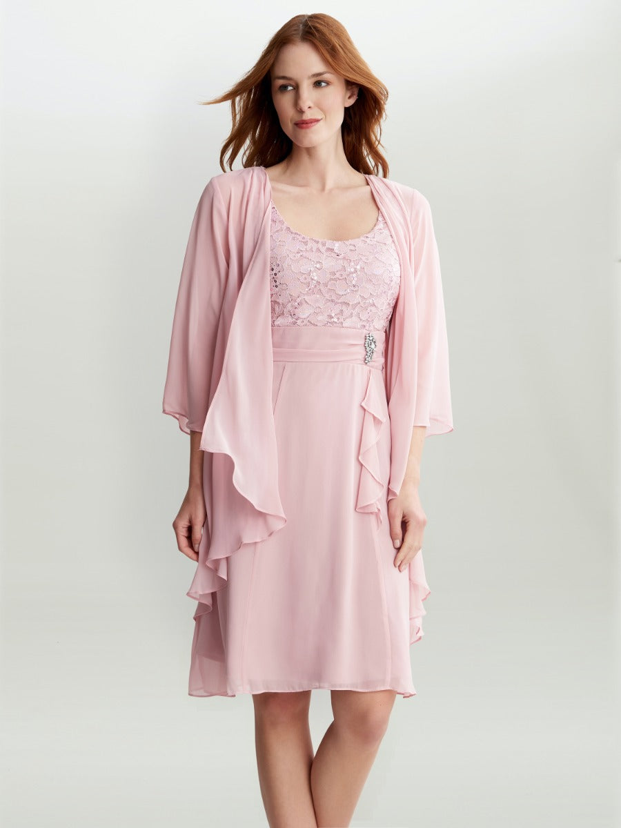 Aribelle Short Empire Waist Jacket Dress With Tie Waist Detail And Lac Gina Bacconi Aribelle Short Empire Waist Jacket Dress With Tie Waist Detail And Lac Gina Bacconi