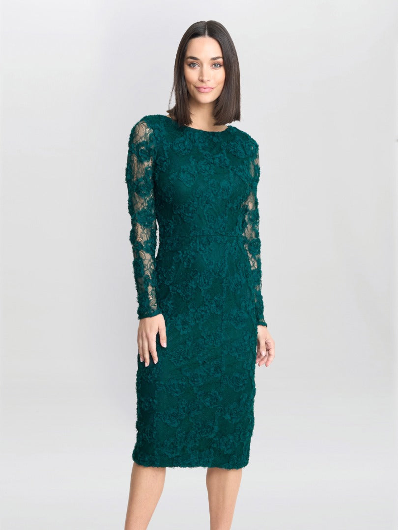 Scarlett Corded Floral Lace Dress Gina Bacconi Scarlett Corded Floral Lace Dress Gina Bacconi