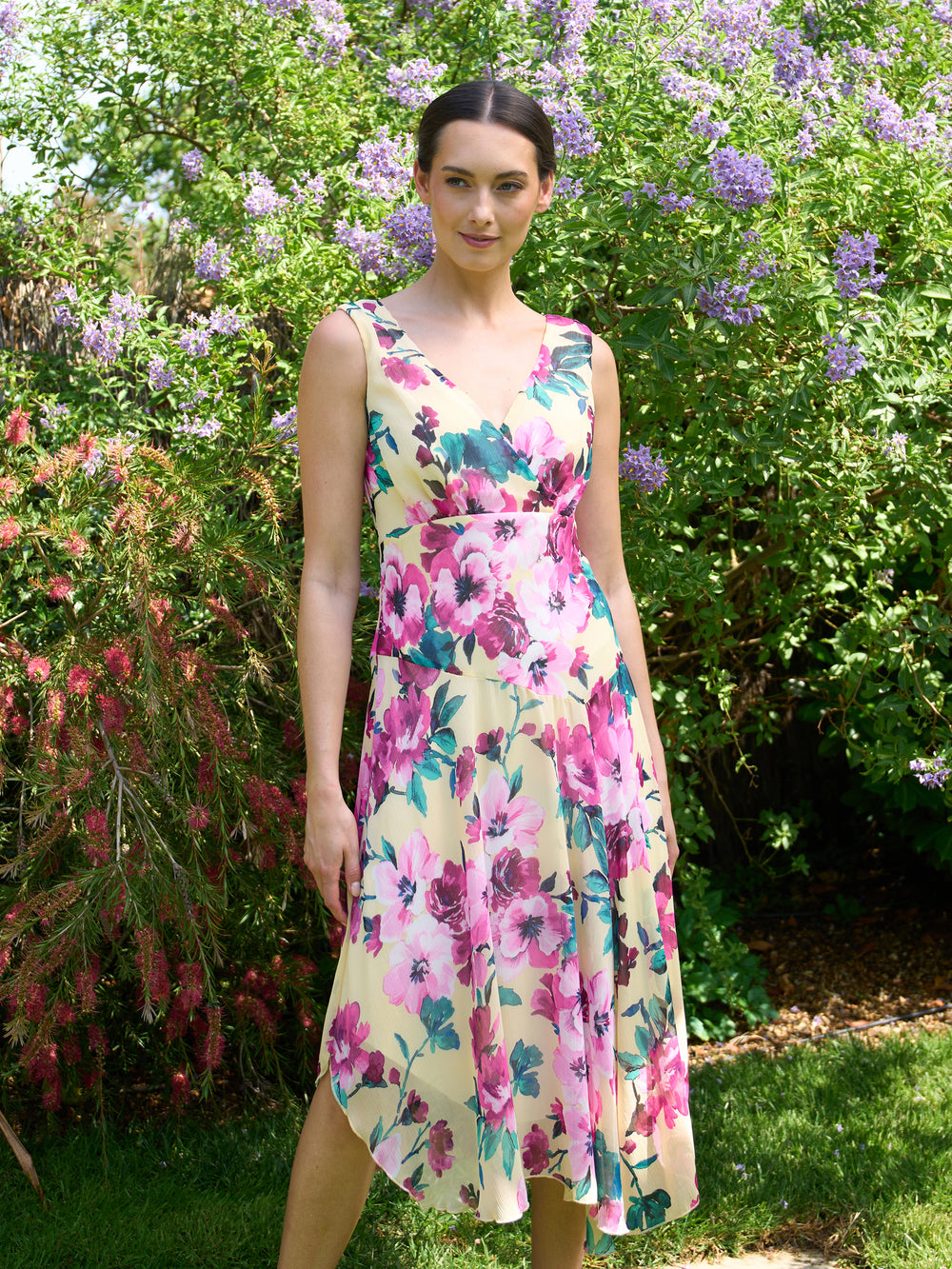 India Chiffon Print Dress