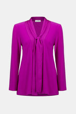 Joseph Ribkoff Silky Knit And Satin Straight Tunic